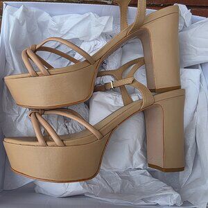 Schutz Kelsie Platform Block Heel Sandals NWT